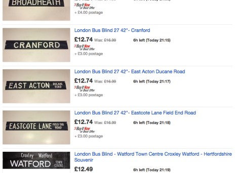 Bus Destination Blinds - Ebay