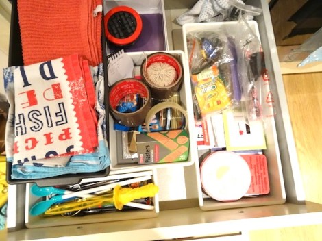 HomeSense Declutter Drawer Bins and Pasta Glass Jars