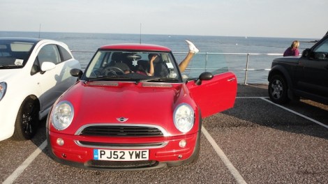 At Teignmouth on our first roadtrip - August 2010