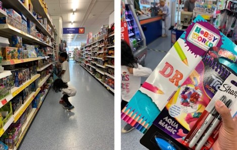 Shopping in Slough after Lockdown - Social Distancing B&M